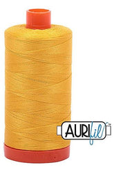 Aurifil Mako 50wt Cotton 1300 m 1422 yd. spool - 2135 Yellow